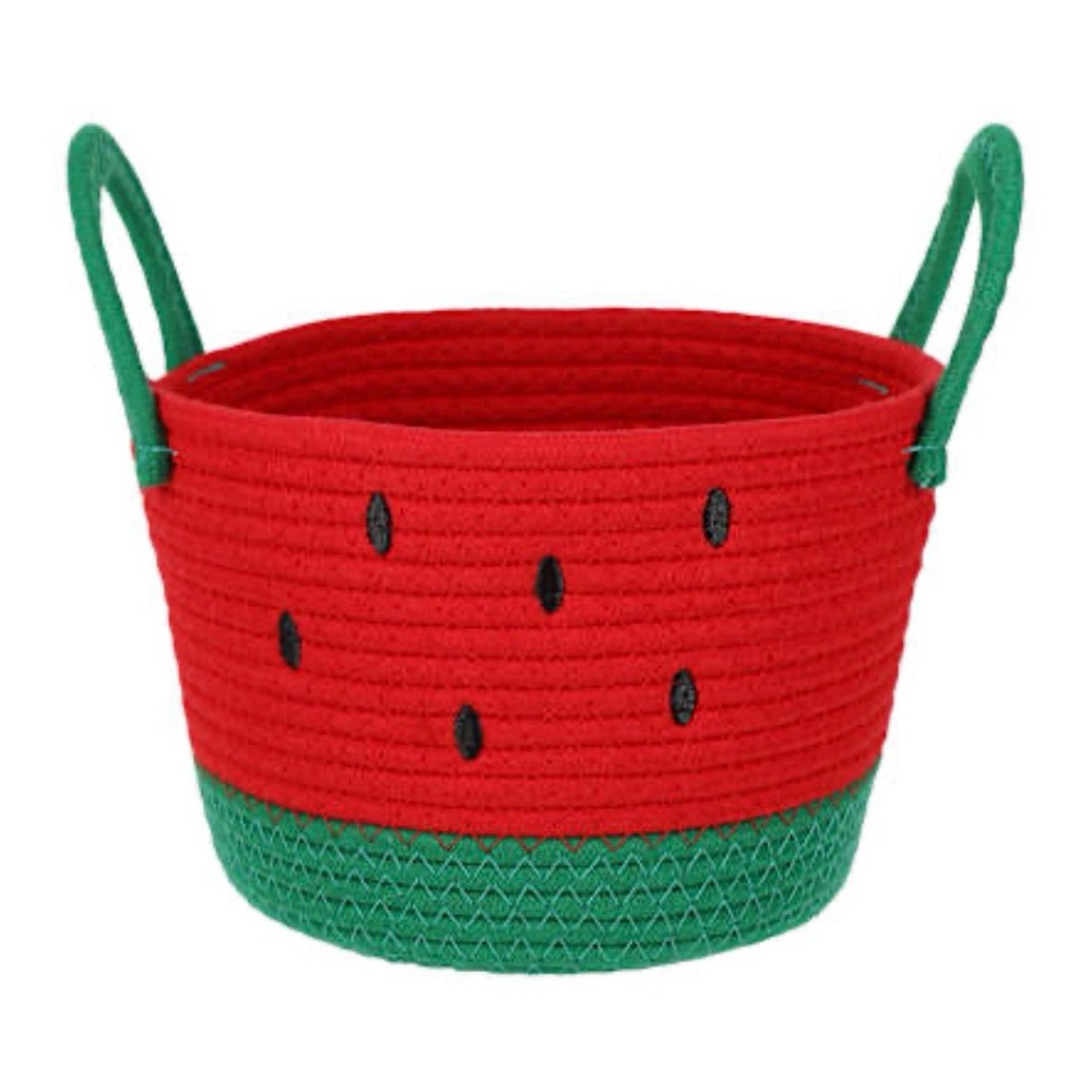 🆕Viral/HTF Watermelon Woven Basket With Handles - Picture 3 of 9